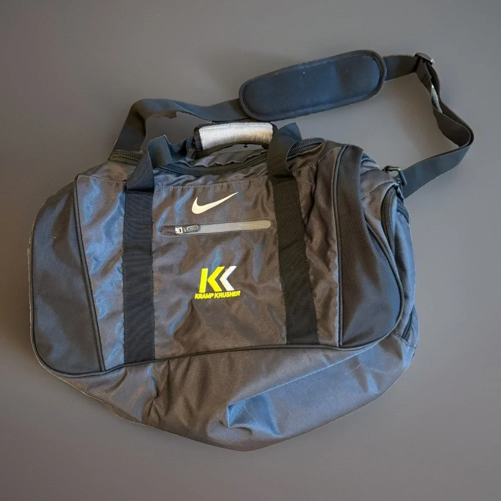 Nike Medium Duffel Bag Black Gray Gym Travel Team Bag Kramp Krusher Promotional
